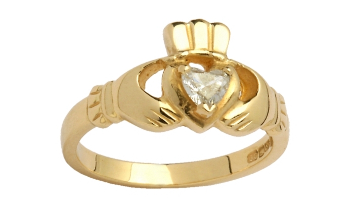 Claddagh Diamond Set Ring