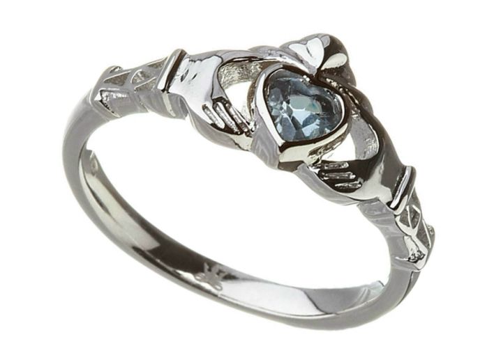 Blue Topaz Claddagh Ring