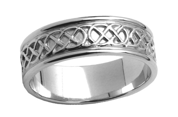 Celtic Closed Knot Silver Wedding Band