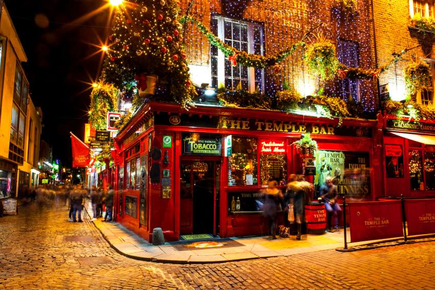 Dublin's Temple Bar at Christmas