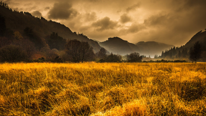 Ireland's Glendalough Landscape in Autumn