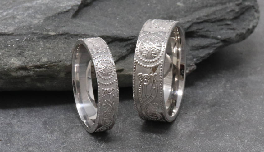 Wedding rings from the Celtic Warrior Collection