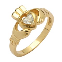 Claddagh Diamond Set Ring
