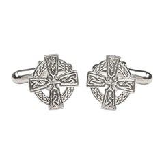 Celtic Cross Silver Cufflinks