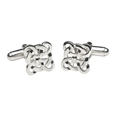 Filigree Celtic Cross Silver Cufflinks
