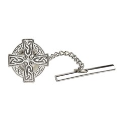 Celtic Cross Silver Tie Tac