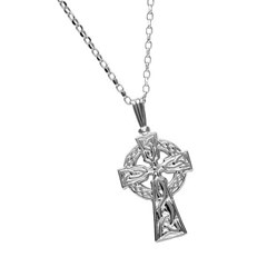 Double Sided Silver Celtic Cross