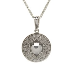 Celtic Warrior Large Silver Pendant