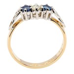 Diamond and Sapphire Trinity Knot Engagement Ring