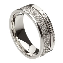 Trinity Knot Faith White Gold Band