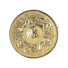 Celtic Warrior Yellow Gold Brooch