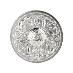 Celtic Warrior White Gold Brooch