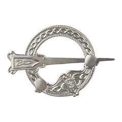 Traditional Large White Gold Tara Brooch