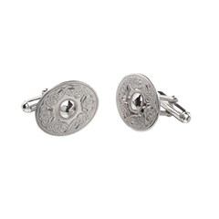 Celtic Warrior Oval Silver Cufflinks
