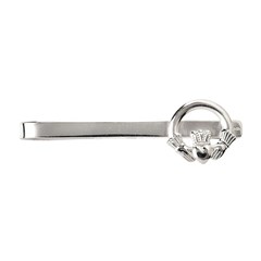 Claddagh Large White Gold Tie Bar
