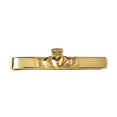 Claddagh Straight Yellow Gold Tie Bar