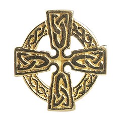 Celtic Cross Yellow Gold Tie Tac
