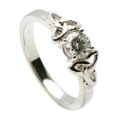 Diamond Trinity Knot Engagement Ring