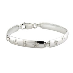History Of Ireland Ladies Silver 4 Link Bracelet