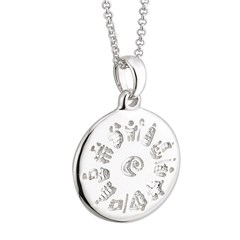 History Of Ireland Silver Disc Pendant