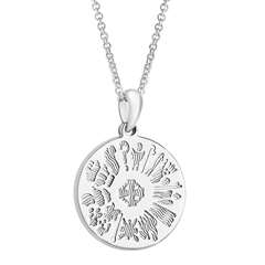History Of Ireland Silver Disc Pendant