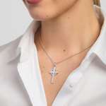 History Of Ireland Silver Celtic Cross Necklace