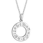 History Of Ireland Silver Donut Pendant