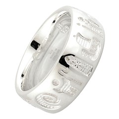 History Of Ireland White Gold Ring