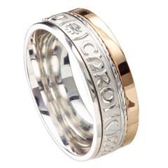 Love Of My Heart Eternal Promise White Gold with Yellow Rail Band