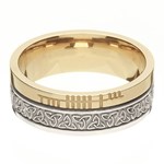 Trinity Knot Faith Silver with Yellow Gold Rail Band