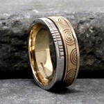 Claddagh Faith Silver with Yellow Gold Rail Band