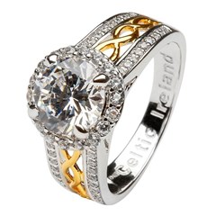 Celtic Halo Silver Ring