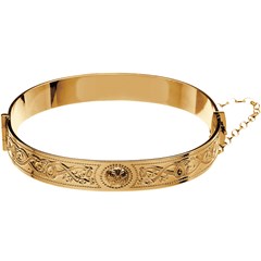 Celtic Warrior Yellow Gold Bangle