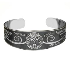 Tree of Life Silver Bangle