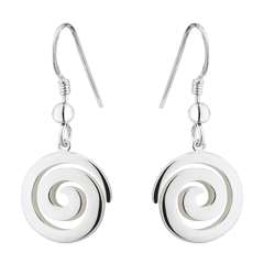 Silver Spiral Earrings