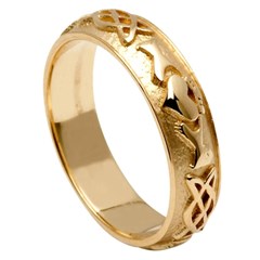 Claddagh Celtic Knot Yellow Gold Ring