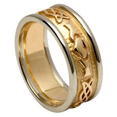 Claddagh Celtic Knot Ring with Trim