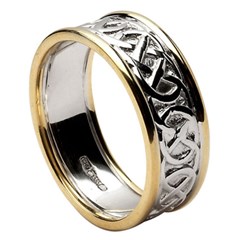 Closed Knot Wedding Ring with Trim