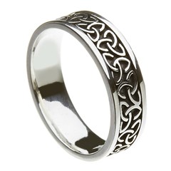 Solid Trinity Knot Silver Band