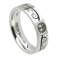 Tree of Life Silver Wedding Ring