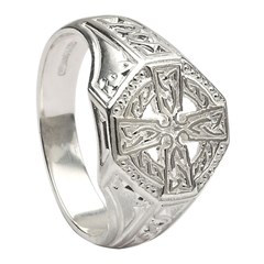 Celtic Cross Silver Ring