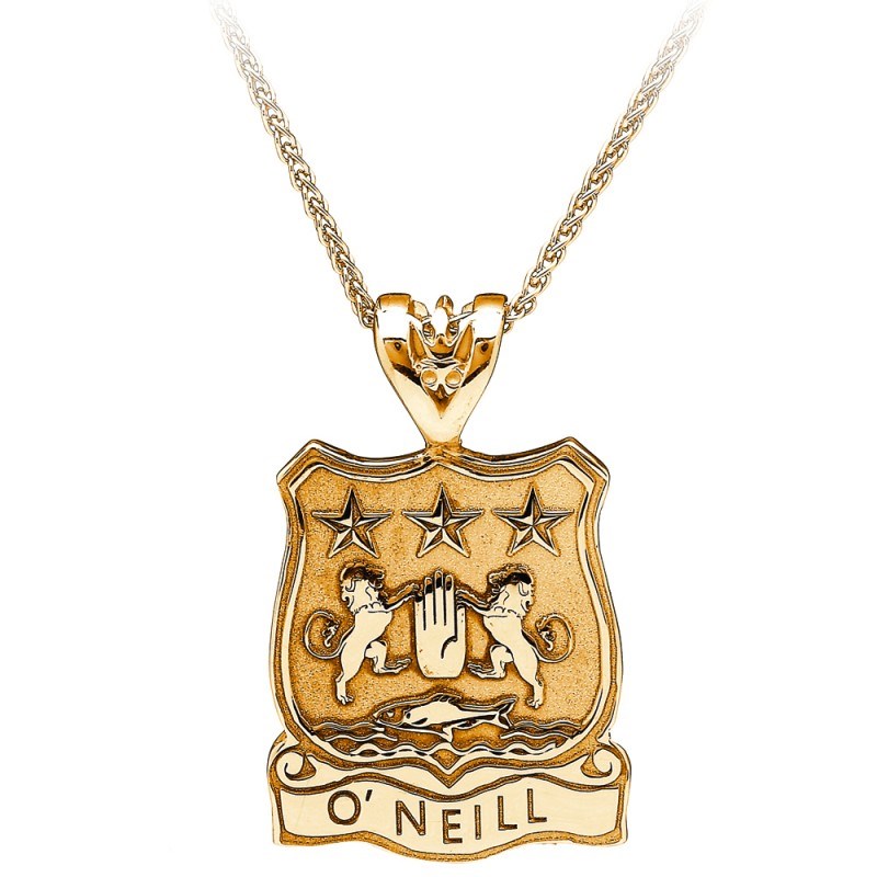 Coat of Arms Shield Yellow Gold Pendant