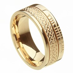 Celtic Knot Faith Yellow Gold Band