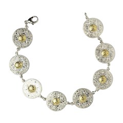 Small Celtic Warrior Bracelet with 18k Gold Bead