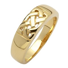 Celtic Knot Yellow Gold Ring