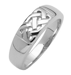 Celtic Knot White Gold Ring