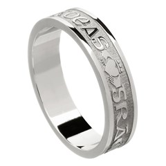 Love Loyalty Friendship White Gold Wedding Ring