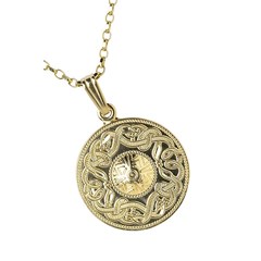 Celtic Warrior Large Yellow Gold Pendant
