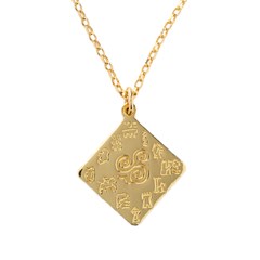 Impressions of Ireland Small Yellow Gold Pendant