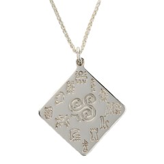 Impressions of Ireland Large White Gold Pendant